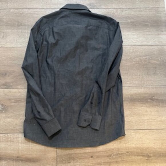 NEW Apt 9 Gray Dress Shirt Mens Size Medium Slim Fit No Iron Button Up NWT - Picture 12 of 14